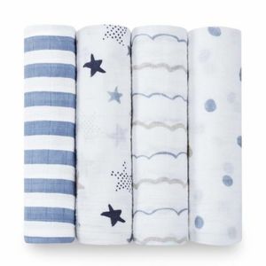 aden + anais cotton muslin swaddle 4-pack